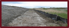 Silt (glacial till) used for a landscape berm