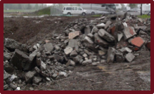 Asphalt and brick demolition waste are not acceptable as fill.
