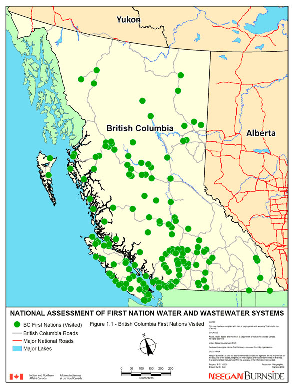 Figure 1.1 - British Columbia First Nations Visited